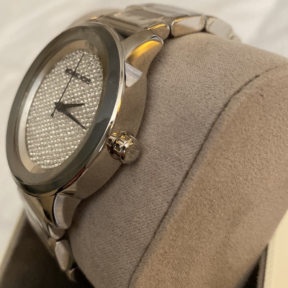 Michael Kors Silver Watch with Crystal Dial - Picture 2 of 7